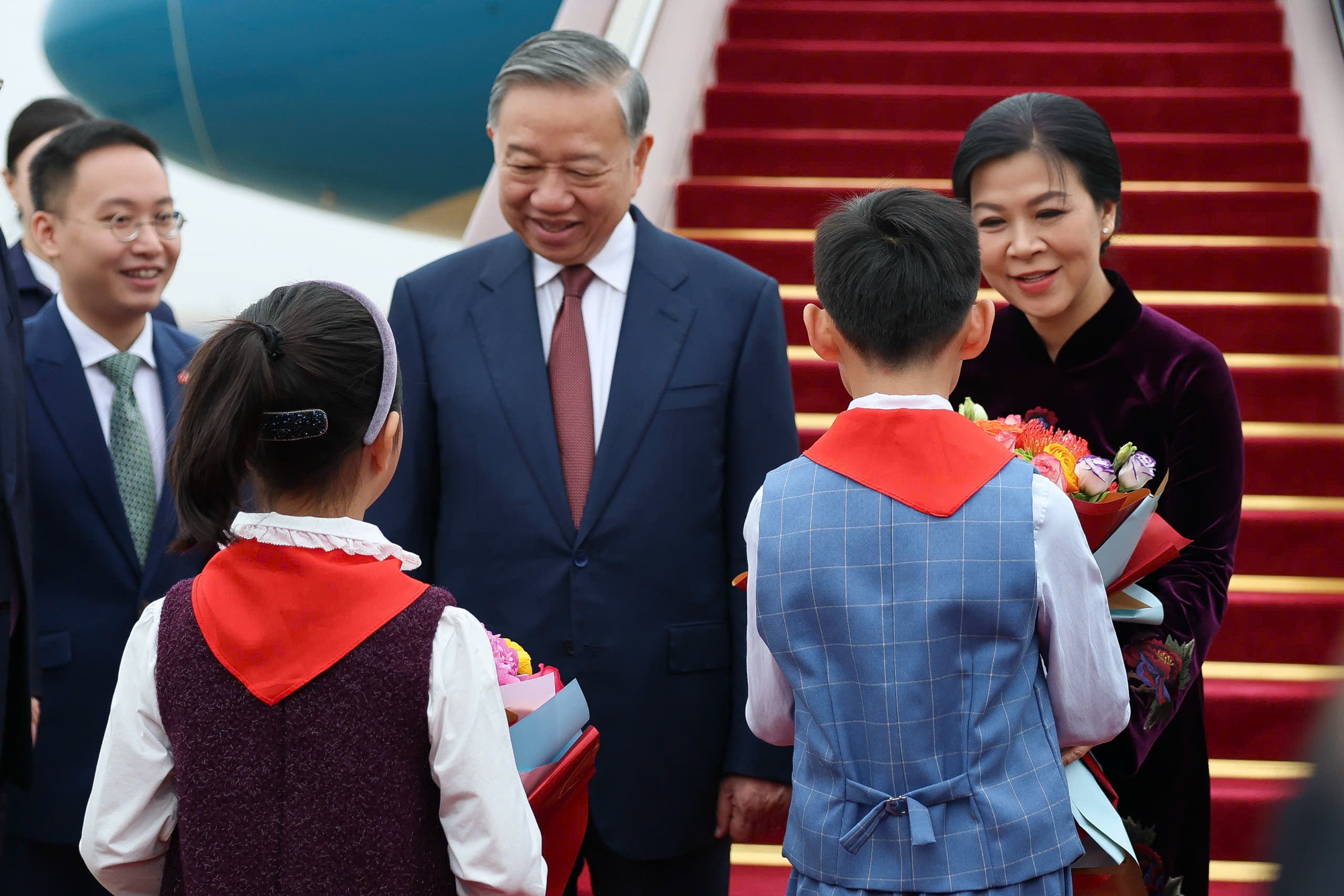越南國家主席兼總書記蘇林及夫人抵達北京,開始對中國進行國事訪問