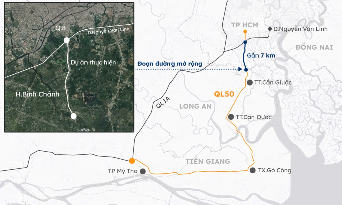 连接胡志明市与隆安省的国道即将完成扩建