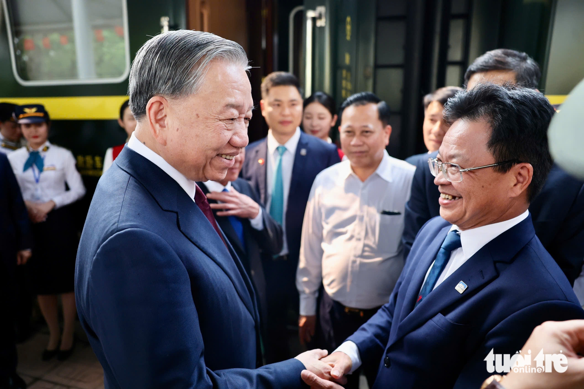 越南國家主席、總書記蘇林乘火車返回河內,圓滿結束對中國的訪問