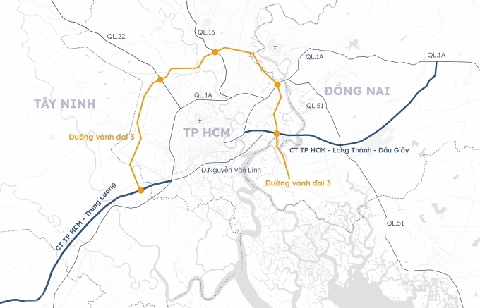 提議將胡志明市環城三路提升至8車道,投資額65萬億越南盾