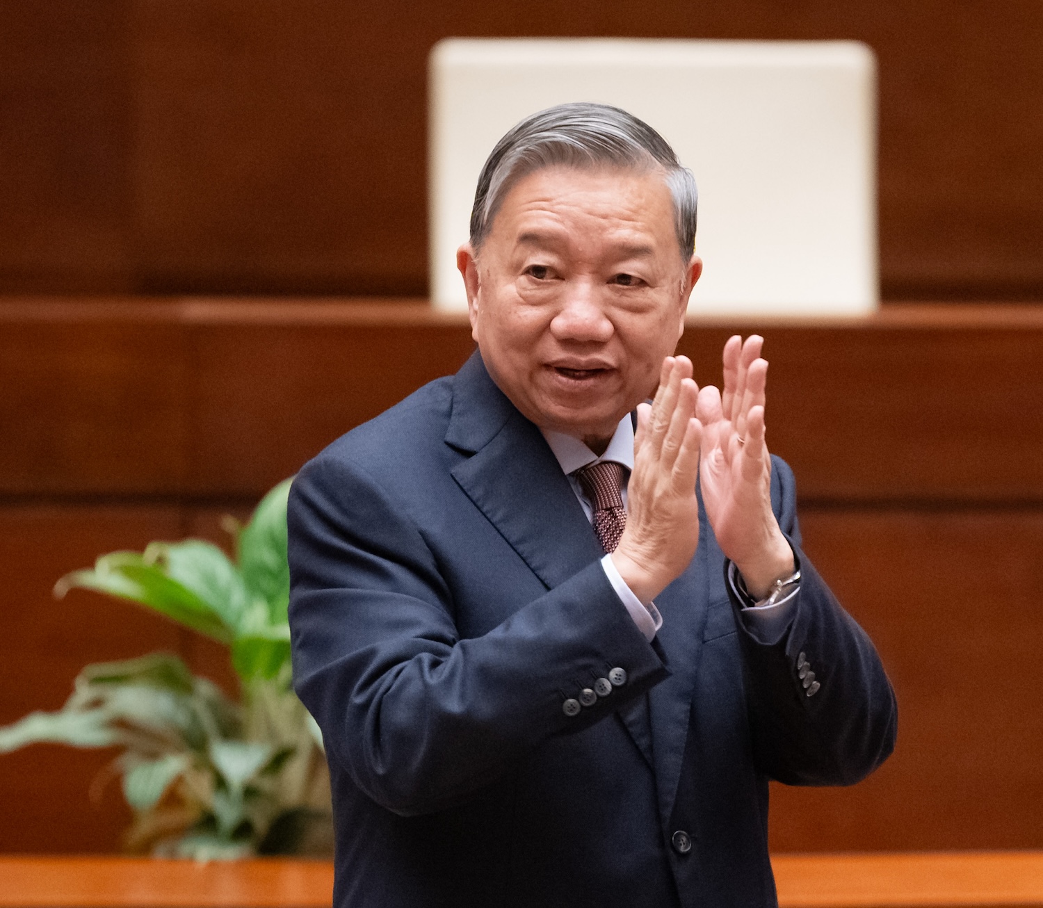 總書記蘇林與各位領導出席新一屆國會、人民議會代表選舉總結會議