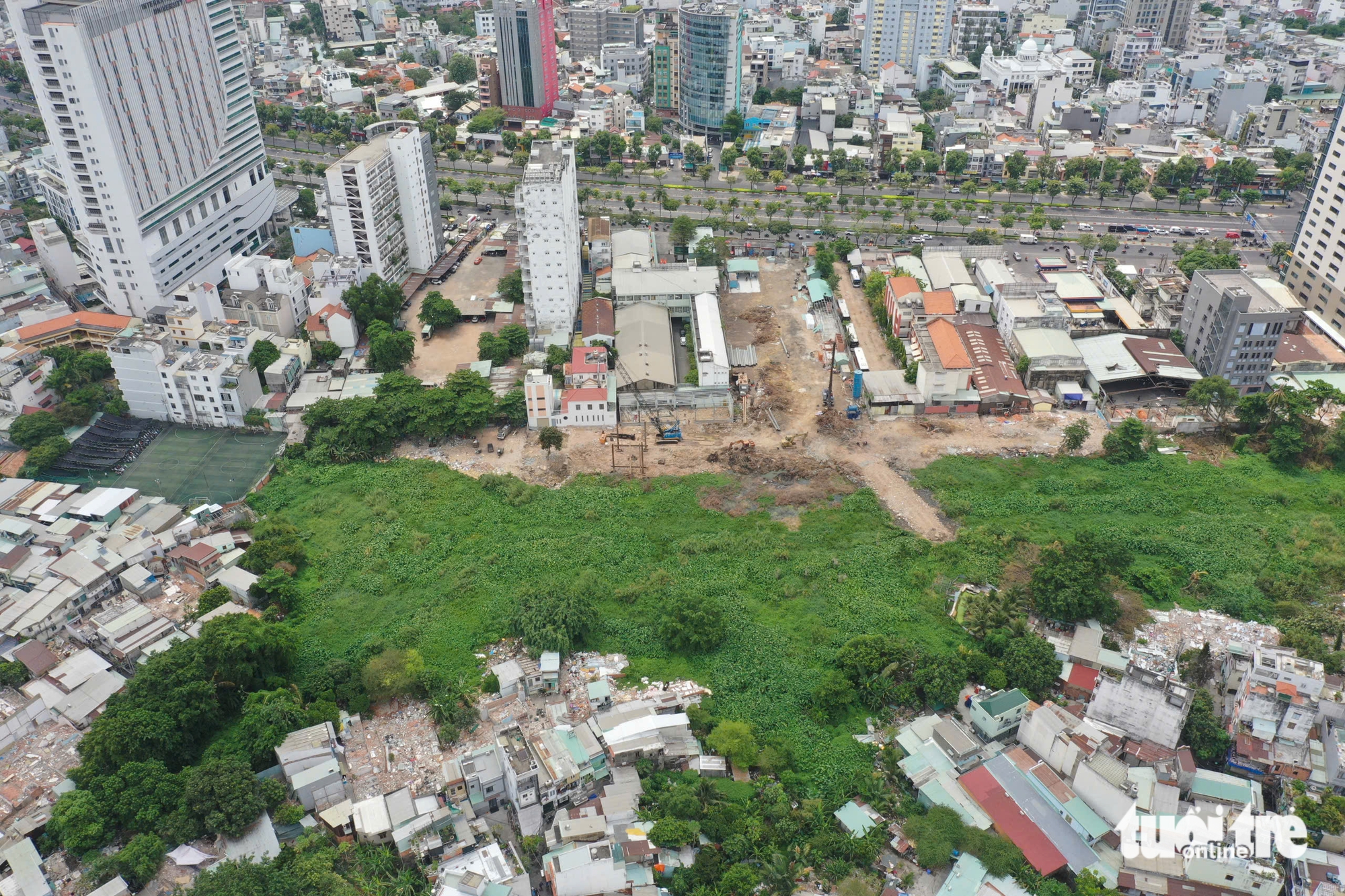 Xuyên Tâm運河改造項目停滯的標段已鑽下第一根樁