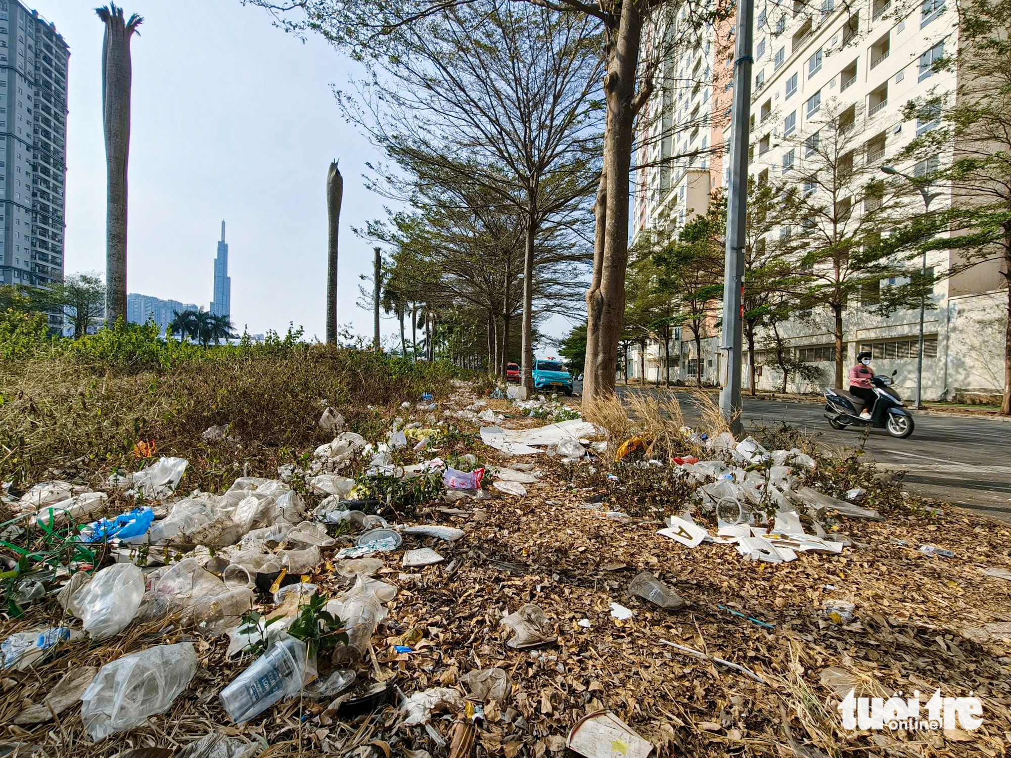 胡志明市:安慶坊多處垃圾氾濫