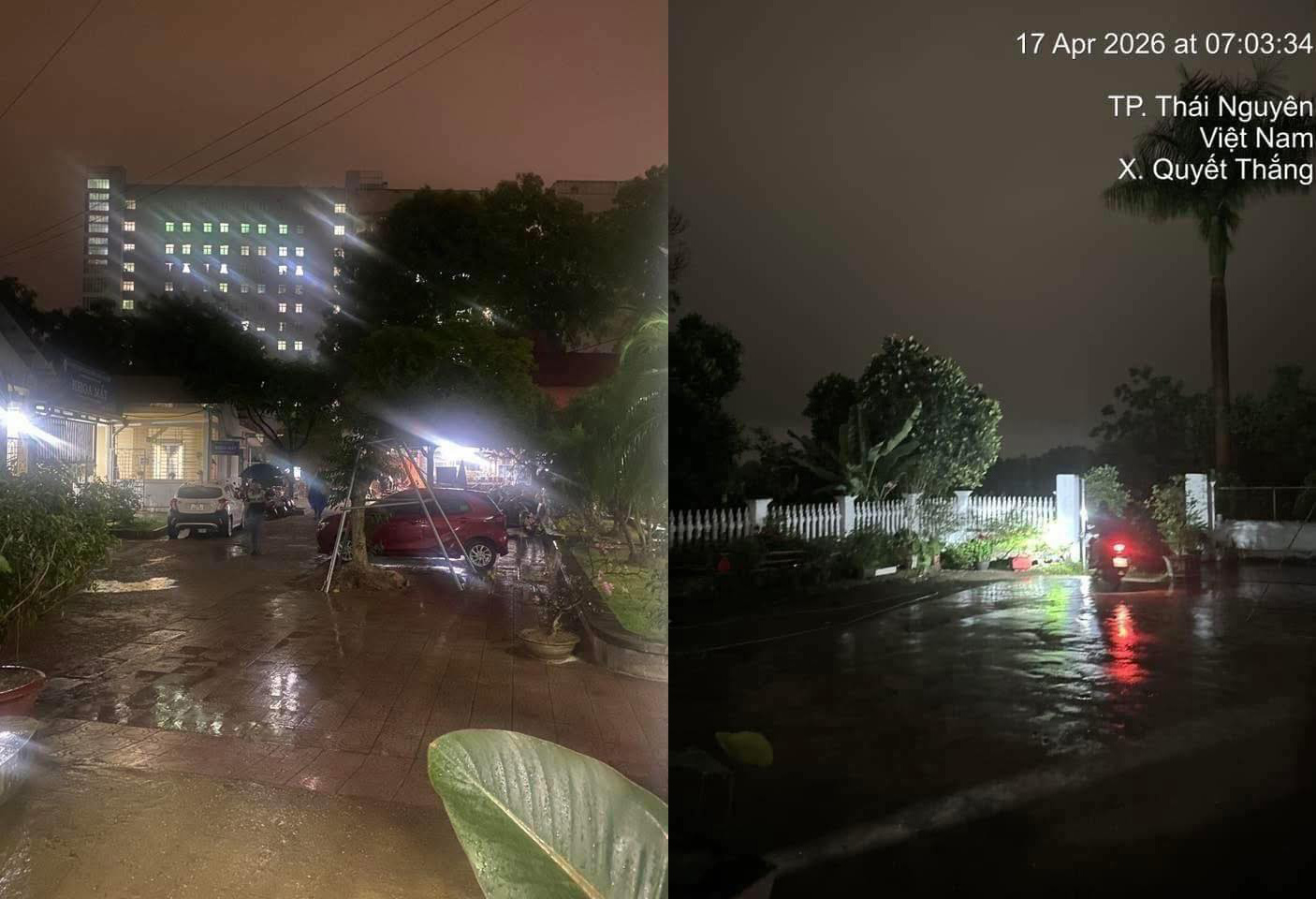 4月17日:太原、富壽、北寧、河內...天色如墨,部分地區大雨